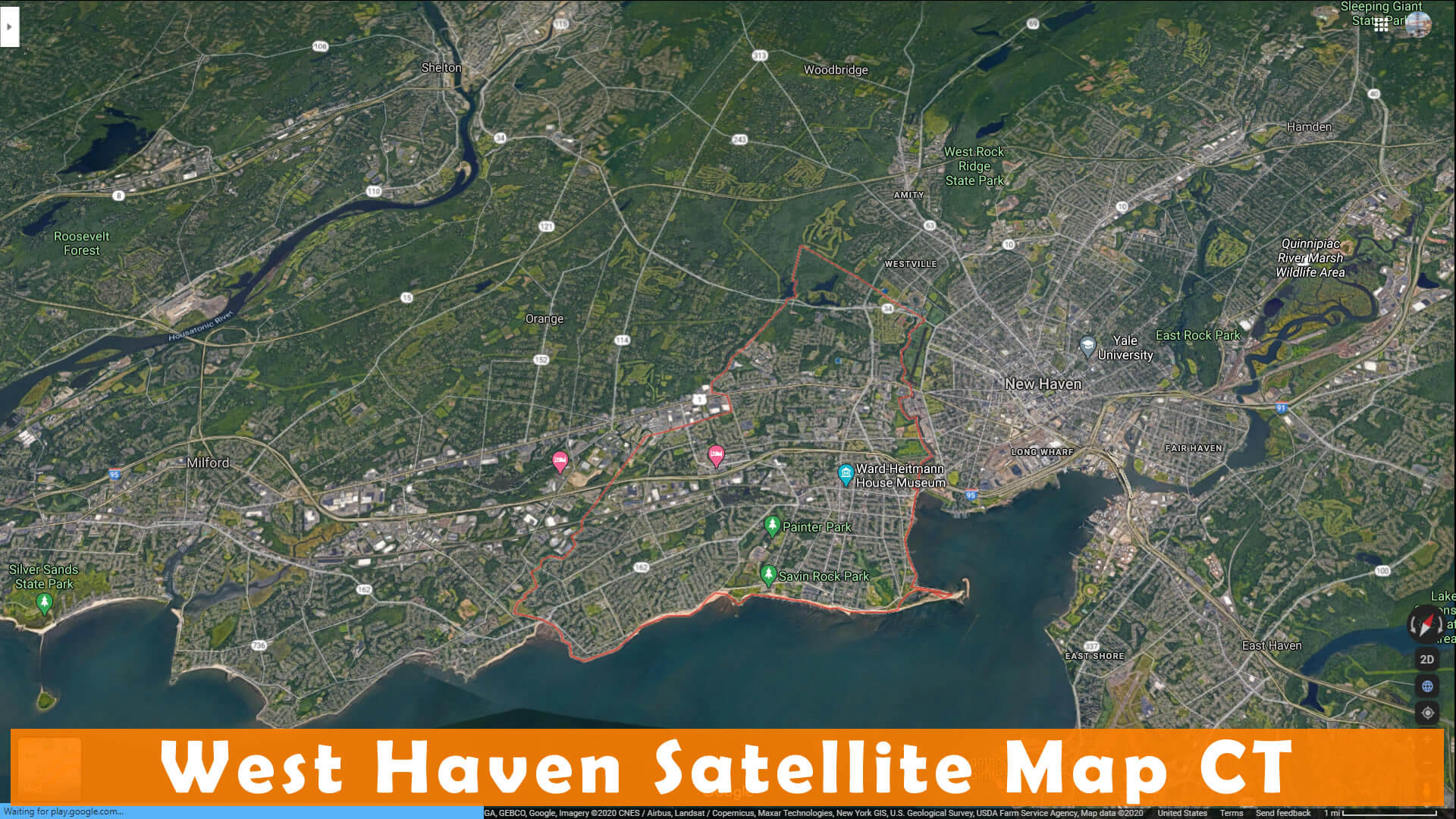 West Haven Area Map CT